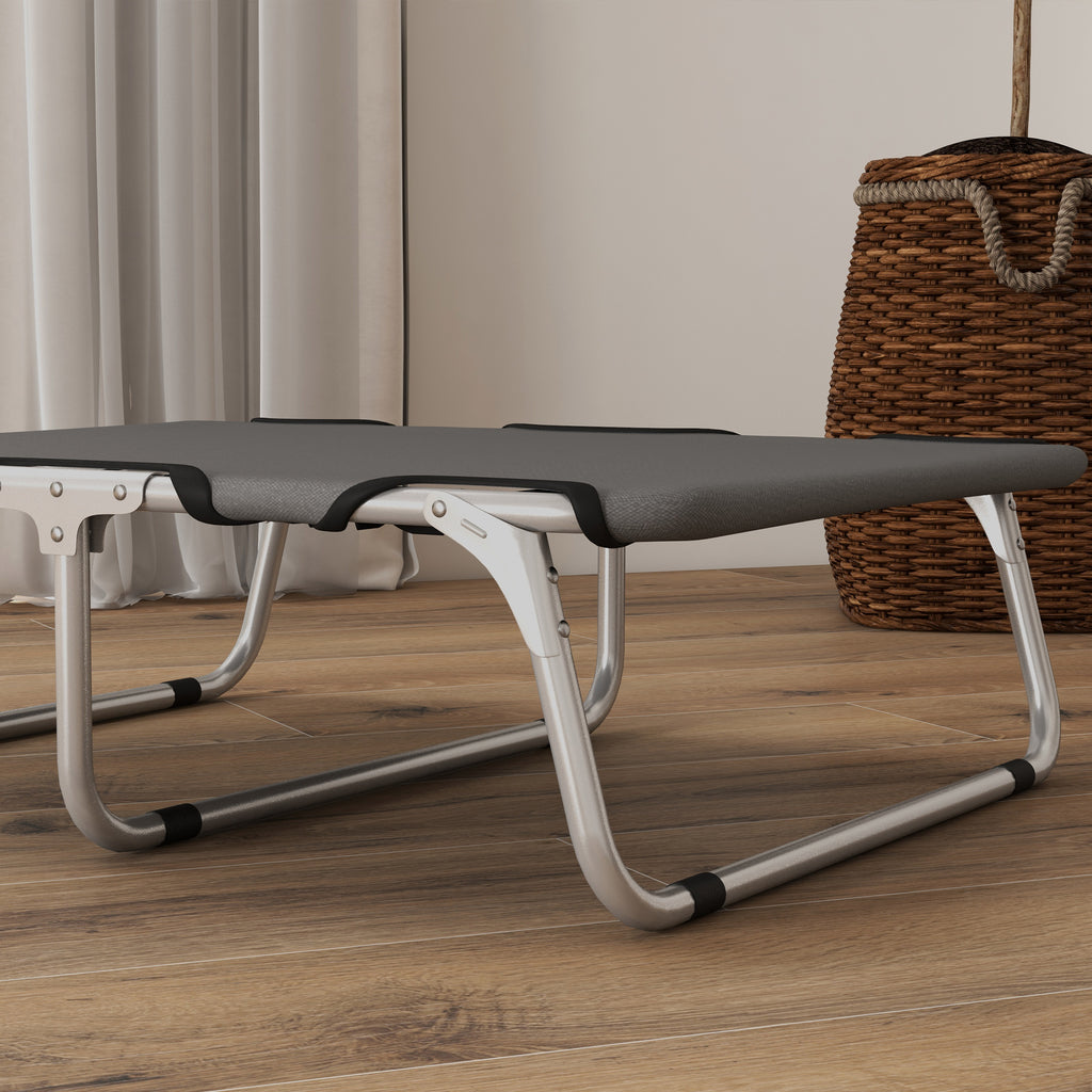 Hopfällbar Hundsäng för Resor och Utomhusbruk, Grå, upp till 10 kg, 71x58x20 cm