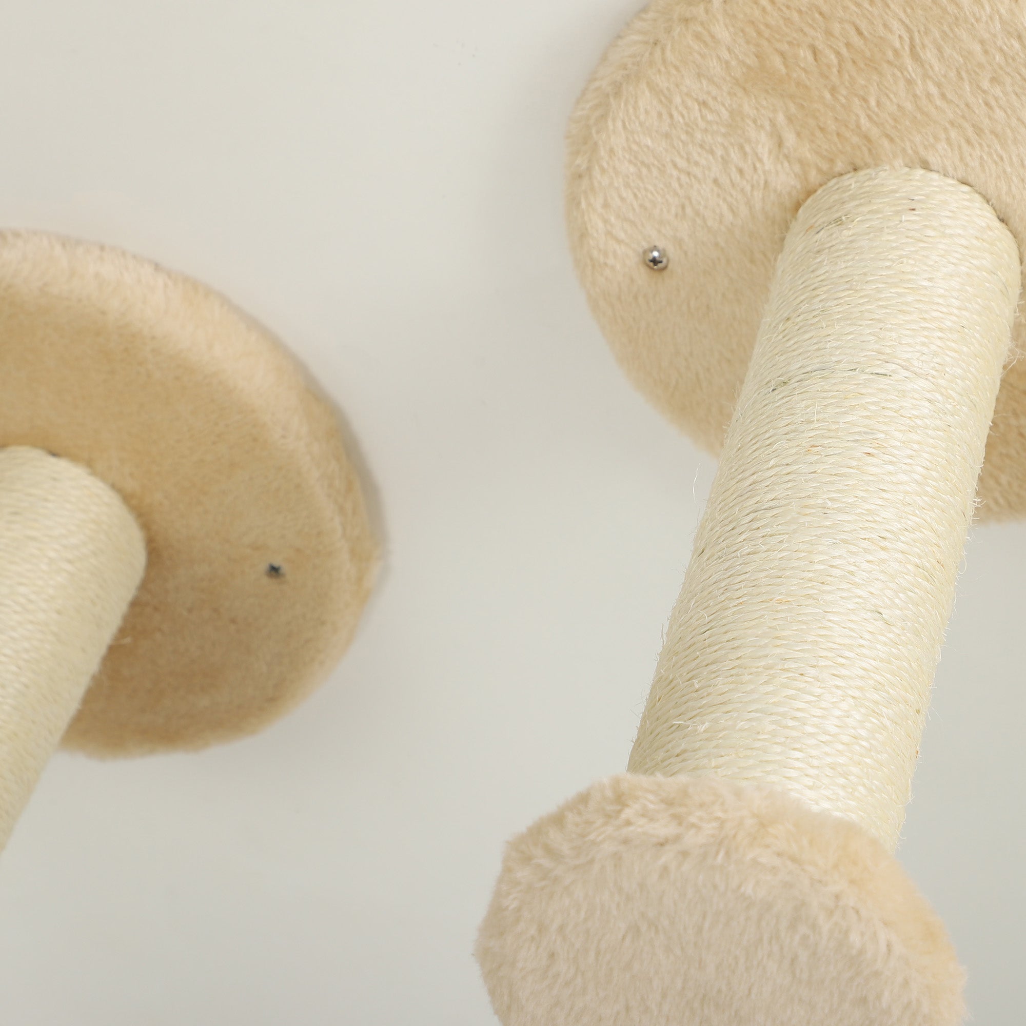 Väggmonterat klätterset för katt, 3 delar – Beige