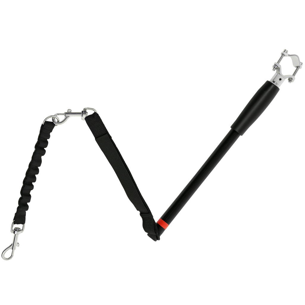 Cykelkoppel för Hund – Elastiskt & Justerbart (Svart, 124 cm)
