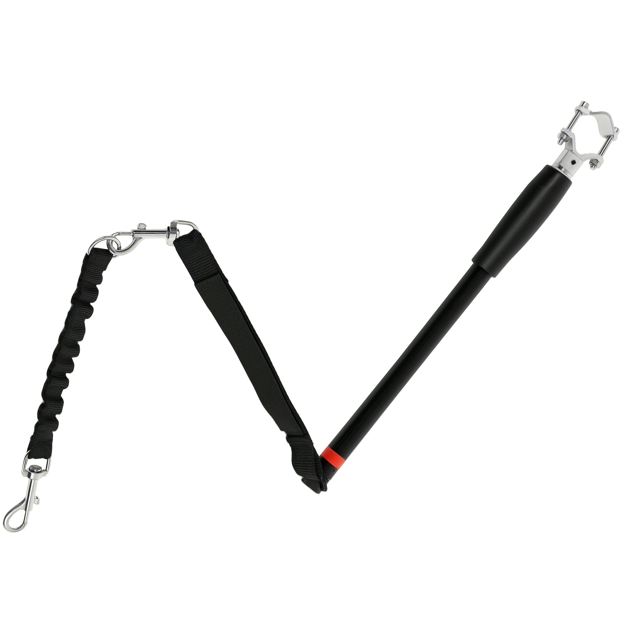 Cykelkoppel för Hund – Elastiskt & Justerbart (Svart, 124 cm)