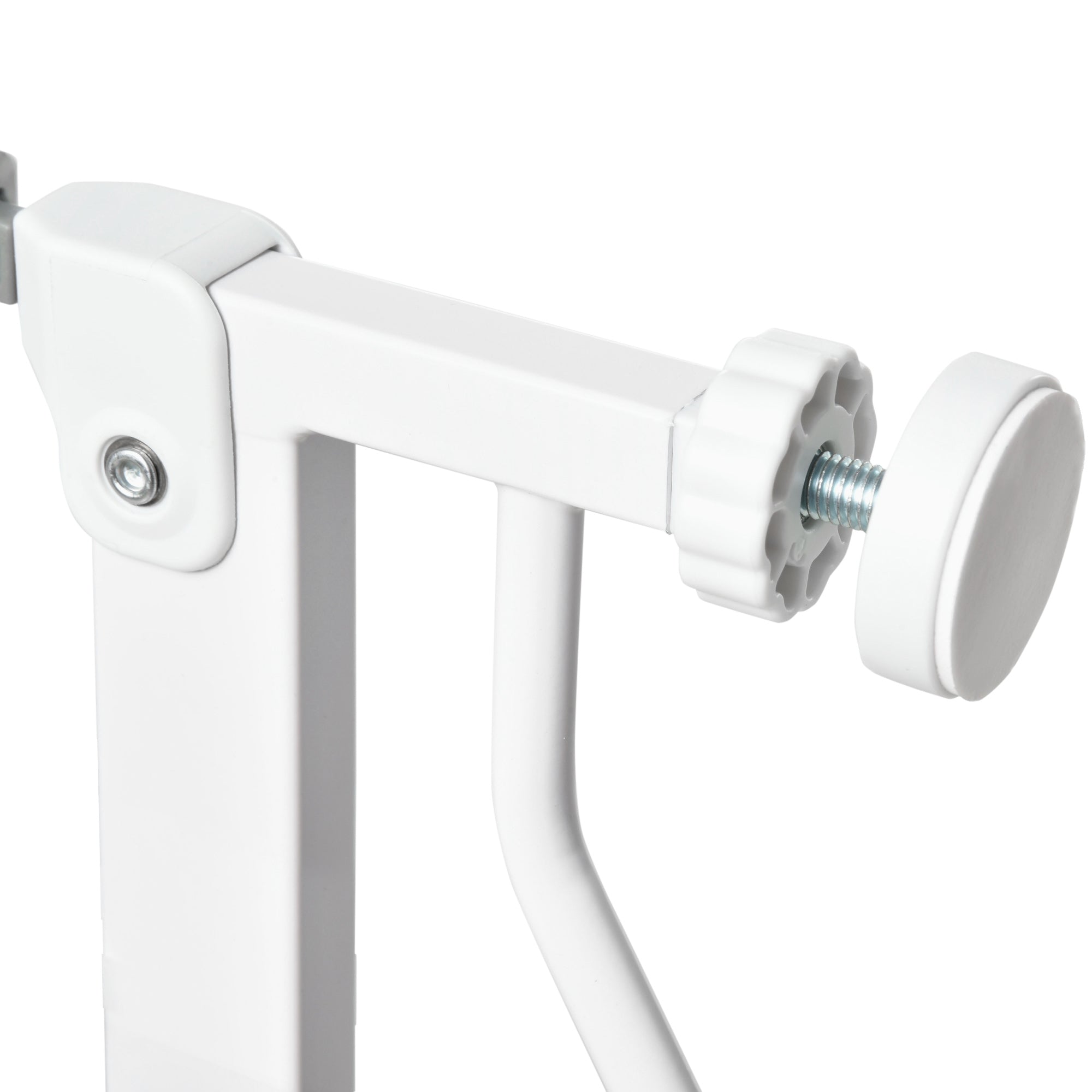 PawHut Tryckmonterad Säkerhetsgrind för Husdjur – Vit – 75–115 cm