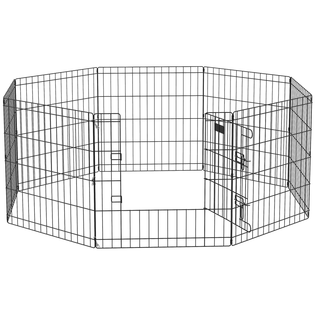Flexibel Valphage i Metall – 8 Paneler, Svart, 61 cm Höjd