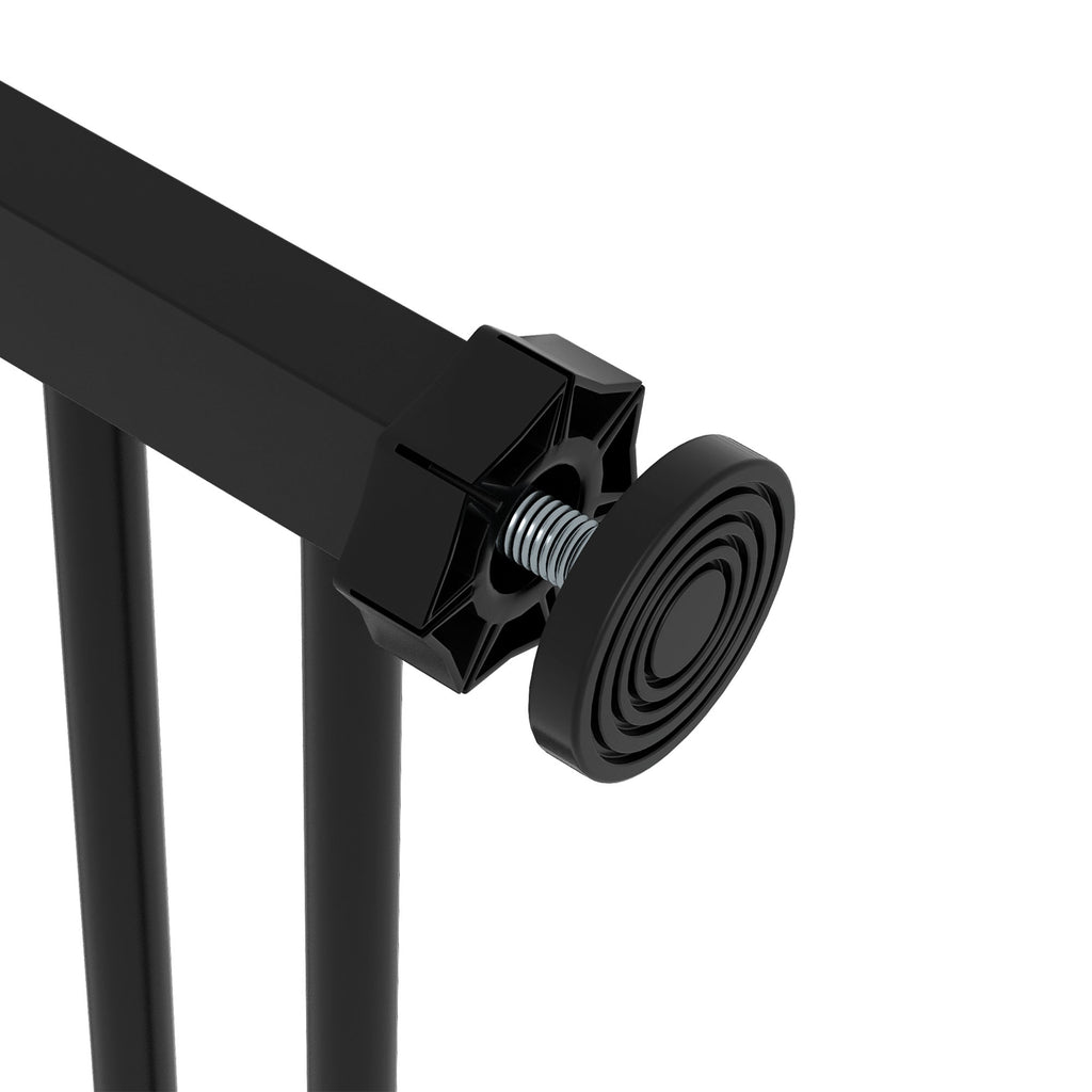 Säkerhetsgrind för Hundar och Husdjur, Justerbar 74-87 cm, Svart Metall