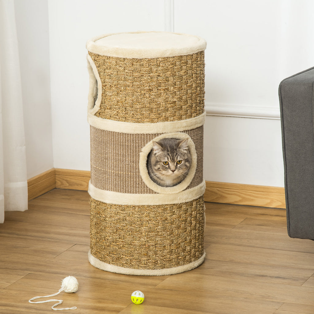 Klöstunna 70 cm med 3 nivåer och mjuka liggytor – Khaki/Brun