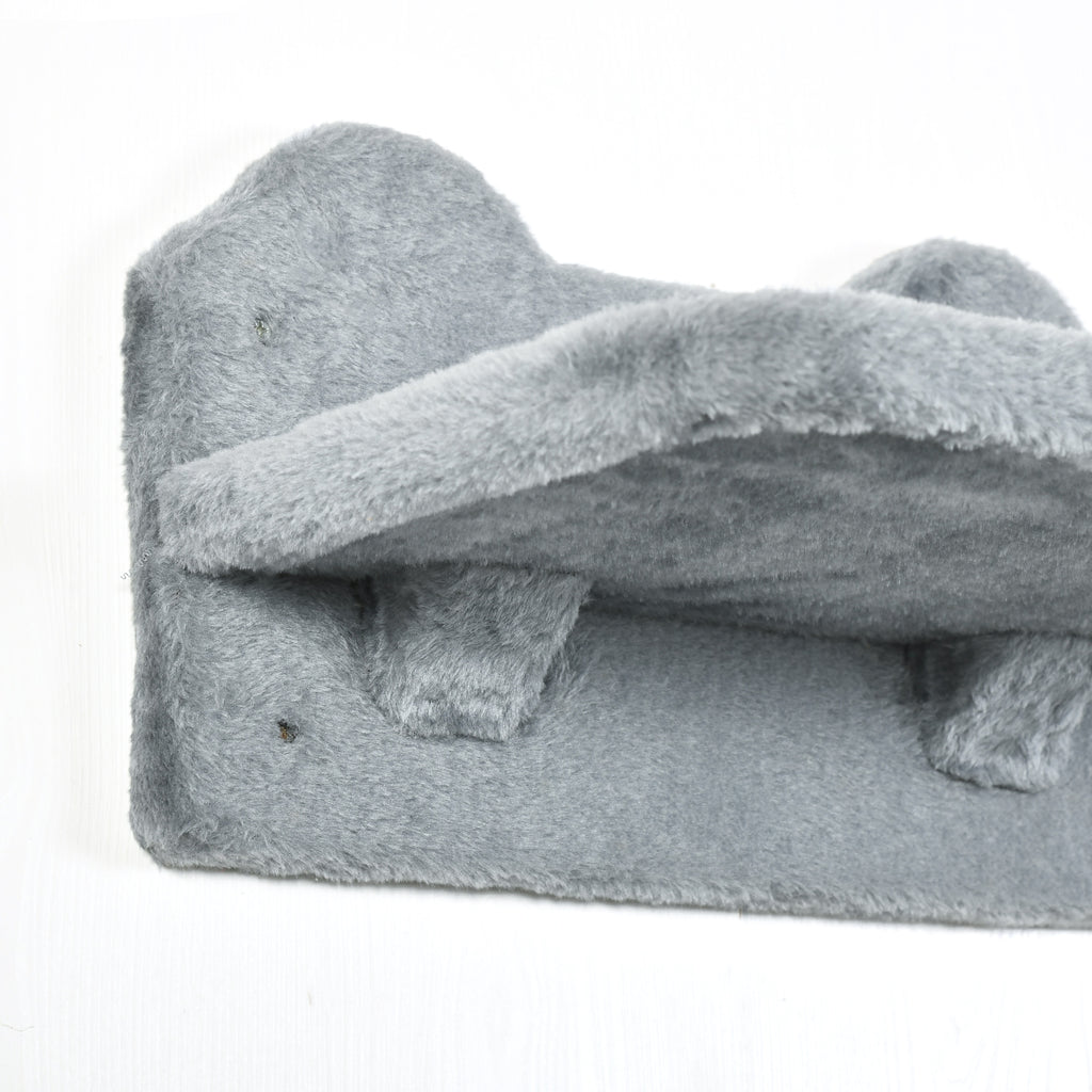 Väggmonterat klätterset för katt i 4 delar – Grå