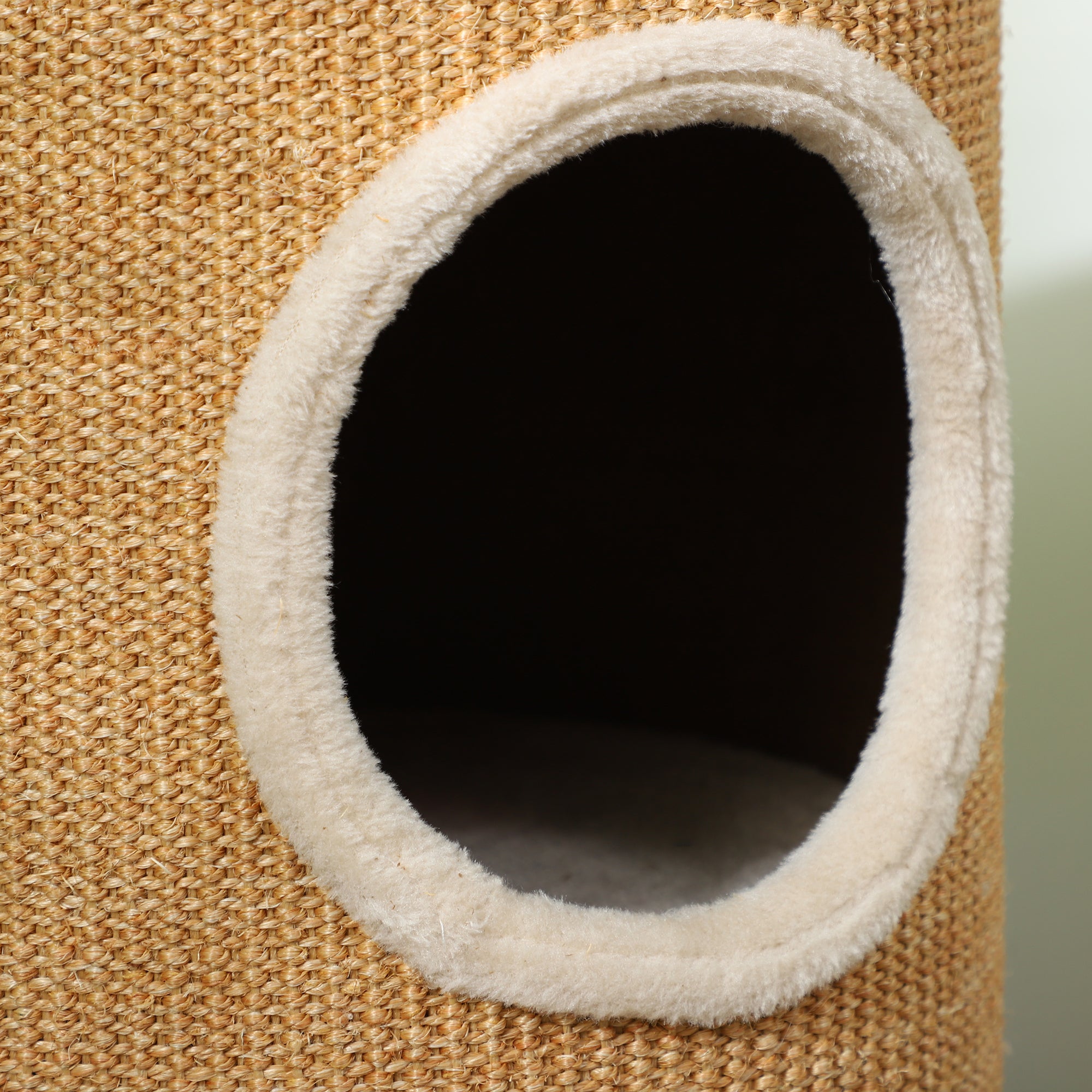 Klöstunna med två våningar och mjuk plysch – Brun/Beige, 60 cm