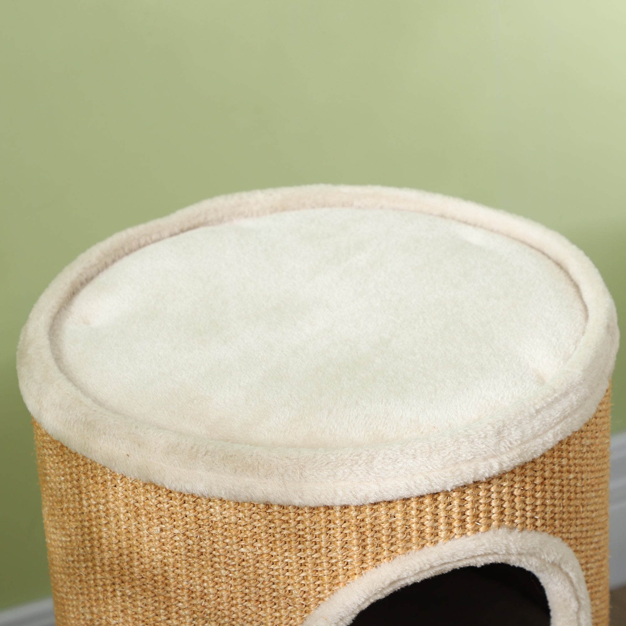 Klöstunna med två våningar och mjuk plysch – Brun/Beige, 60 cm