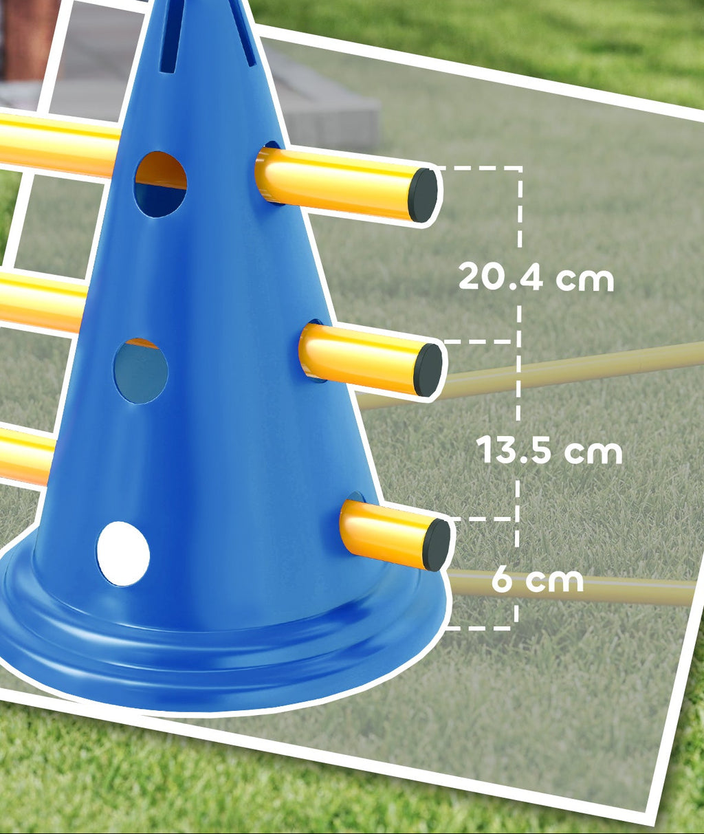 Agility-set för Hundar – 3 Justerbara Hinder med Koner & Väska