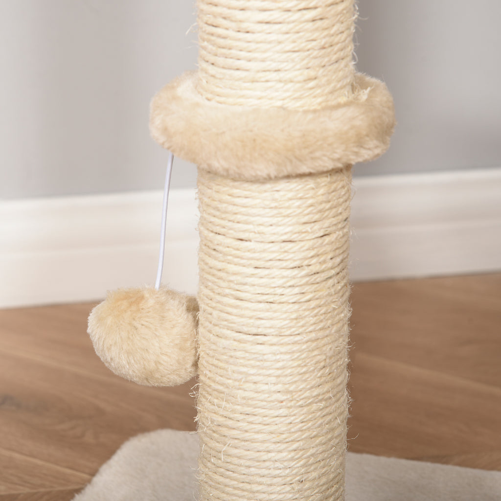 Klösträd 100 cm med grotta och plattform – Beige