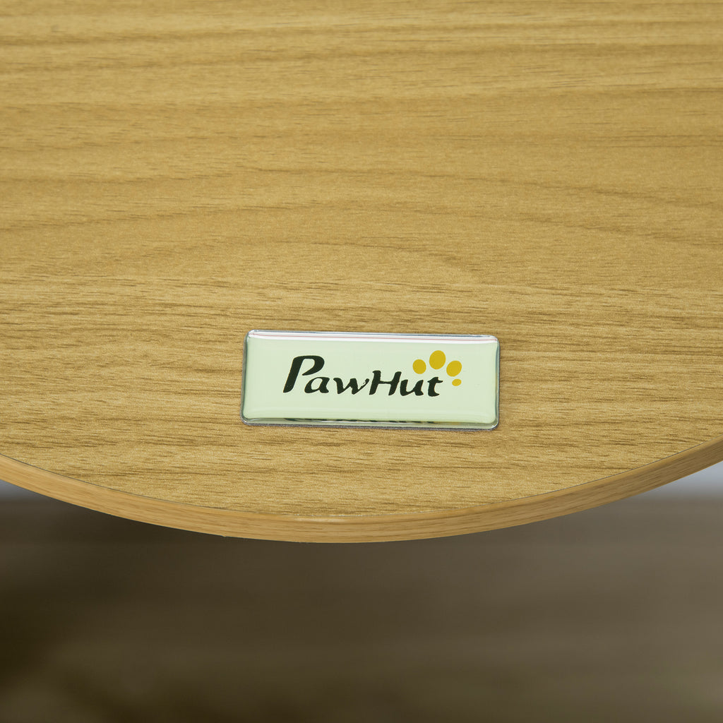 Vägghängd kattbädd med skyddskant – Ek/Cremevit