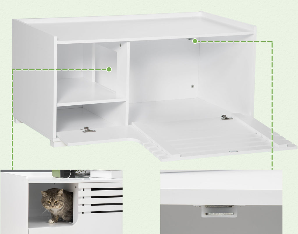 Kattmöbel och sidobord med förvaring – Vit