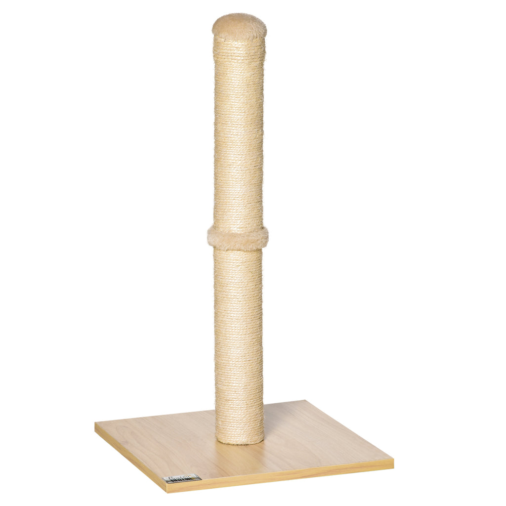 Klöspelare med sisalrep och leksaksboll – Beige/Ek, 60 cm
