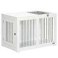 PawHut Modern Hundbur med Toppöppning – 80 x 50 x 56,5 cm – Vit