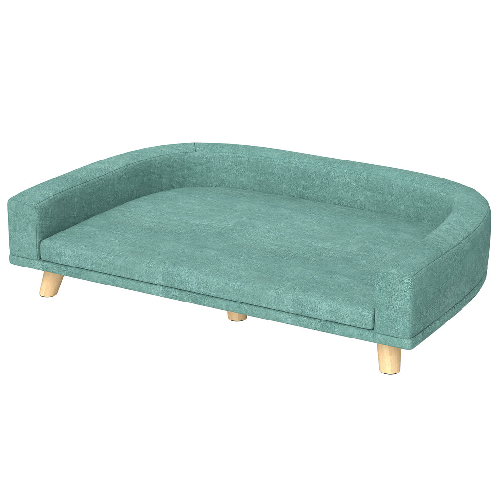 Elegant Hundsoffa med Tvättbar Dyna, Grön, 98x67x25 cm