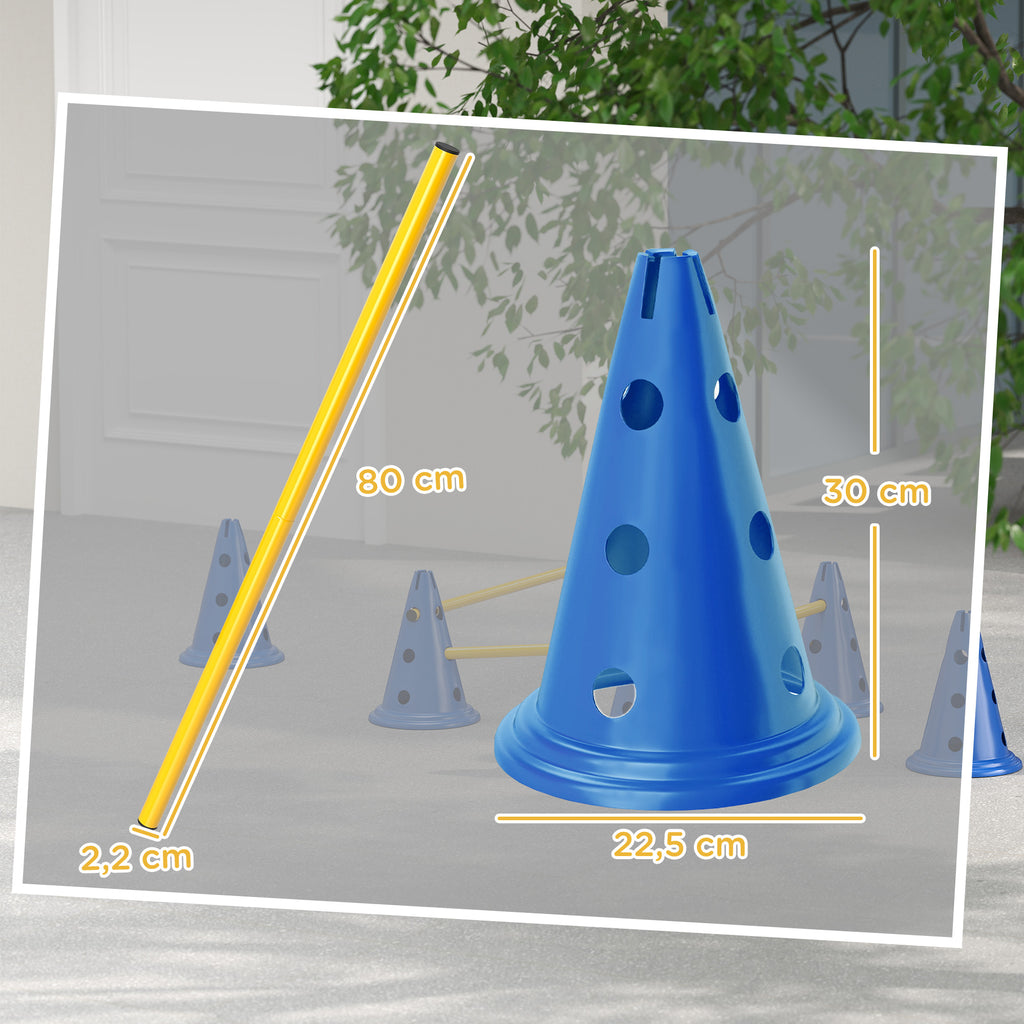 Agility-set för Hundar – 3 Justerbara Hinder med Koner & Väska