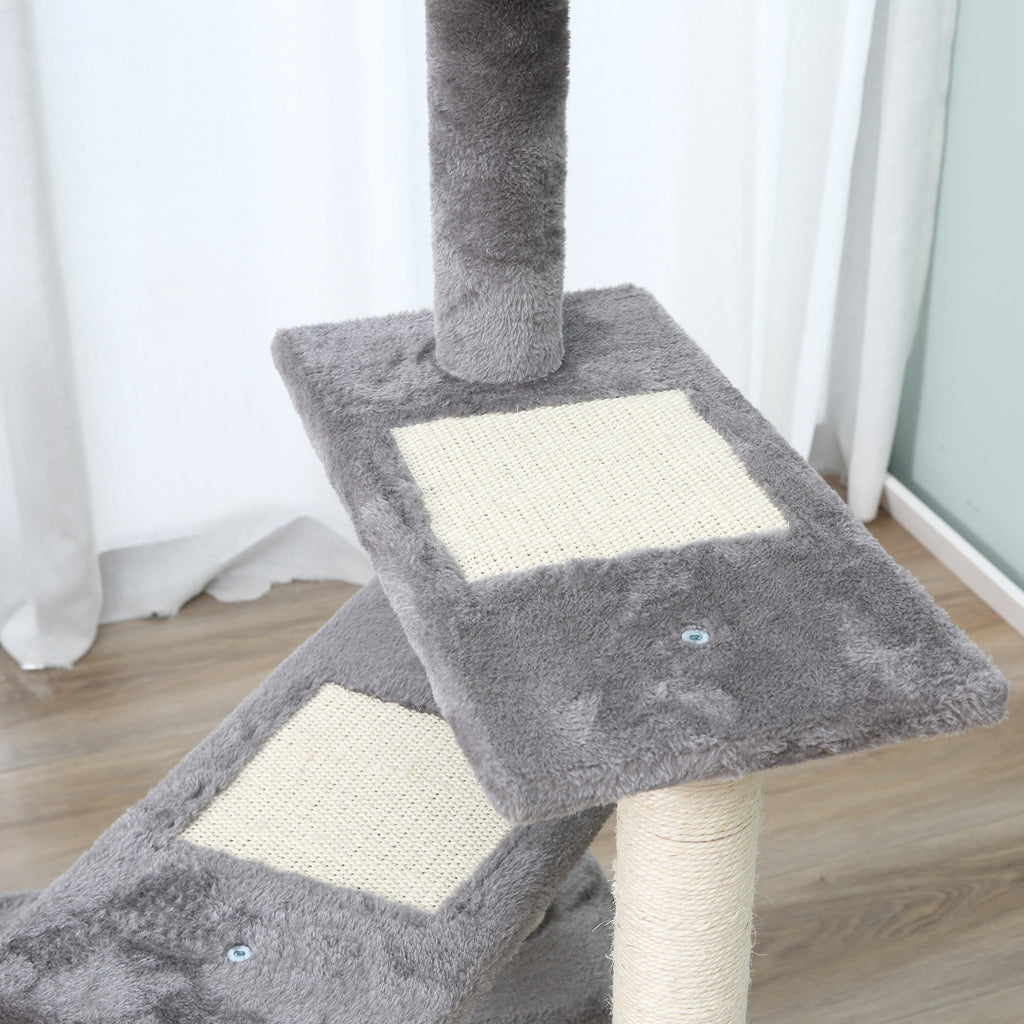 Klösträd 100 cm med trappsteg och utsiktsplats – Beige/Grå