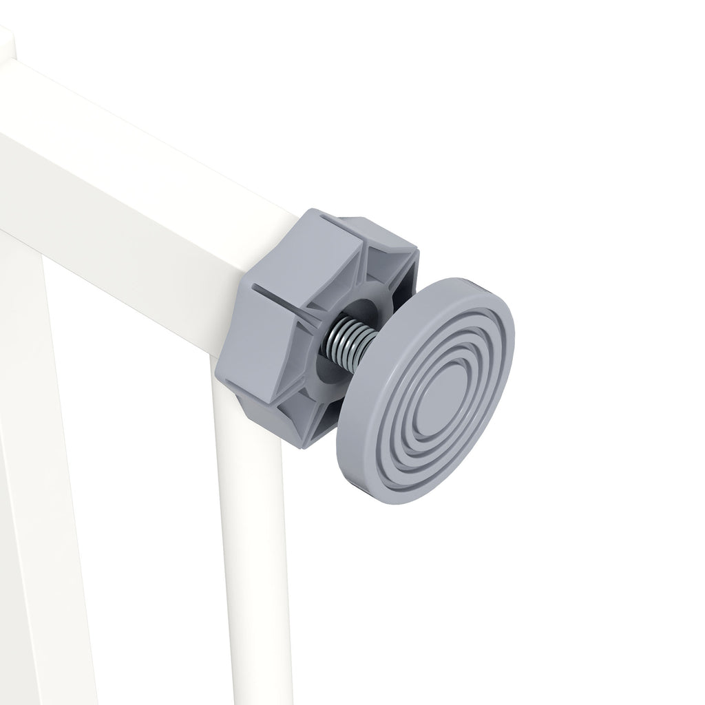 Säkerhetsgrind för Hundar och Husdjur, Vit Metall, 74-80 cm