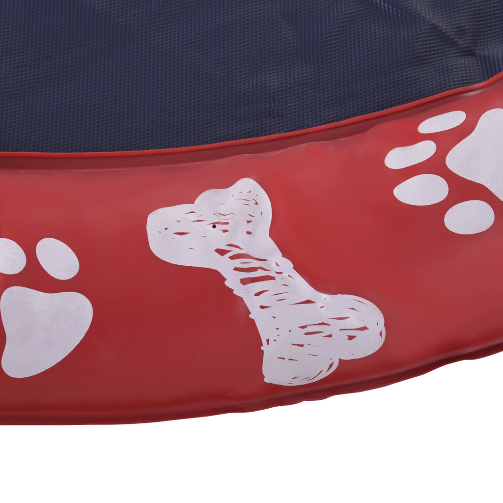 XXL Hundpool med Vattenspridare – Halkfri & Robust – Röd – Ø170 cm