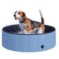 PawHut Hopfällbar Hundpool för Små Hundar – Blå – Ø100 x 30 cm