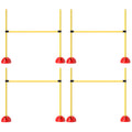 Agility-set för Hundar – 4 Justerbara Hopphinder med Stabila Baser (Gul/Orange)