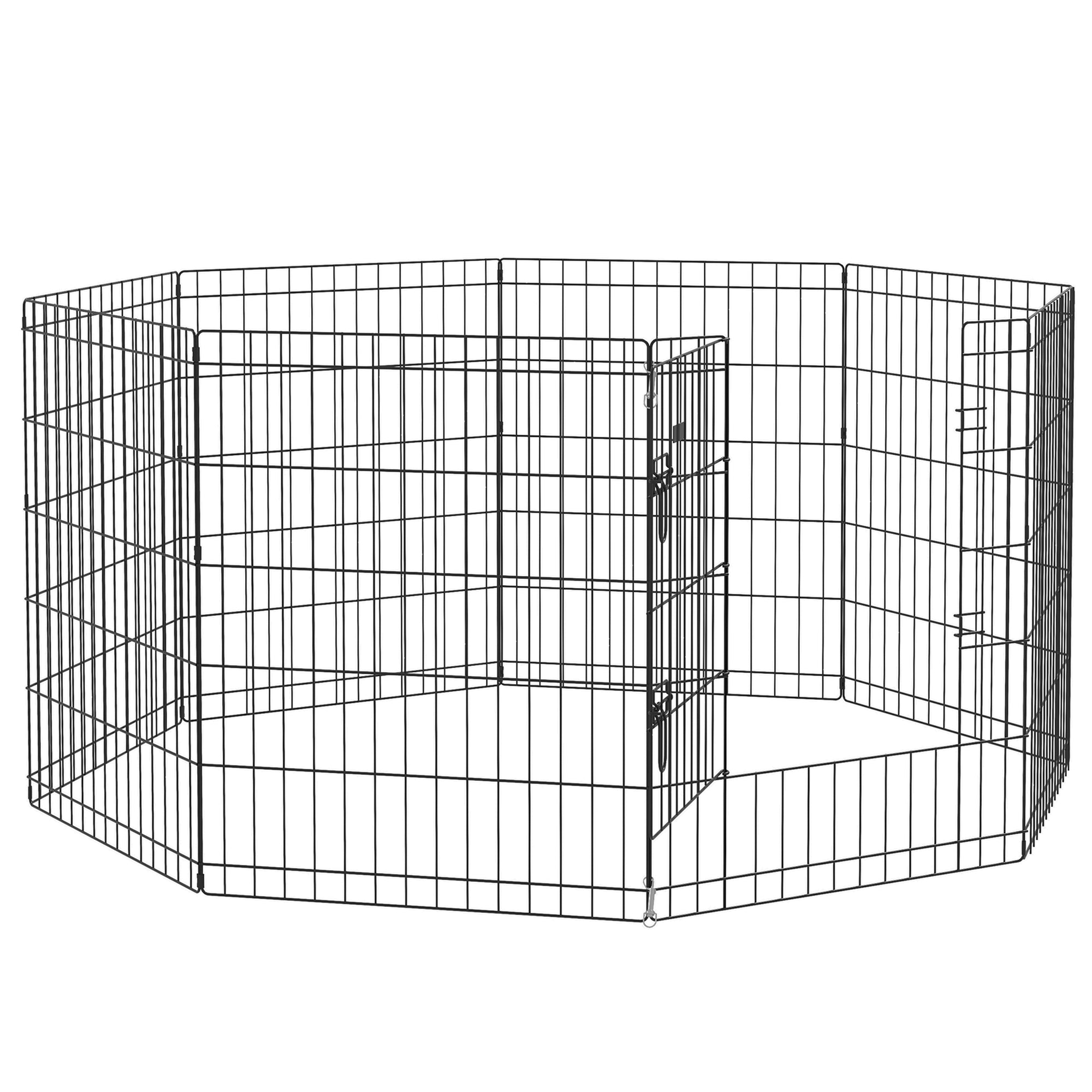 Flexibel Valphage i Metall – 8 Paneler, Svart, 76 cm Höjd