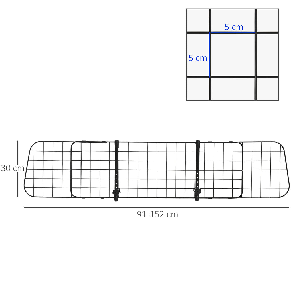 PawHut Universellt Hundgaller för Bil – Justerbar bredd 91–152 cm