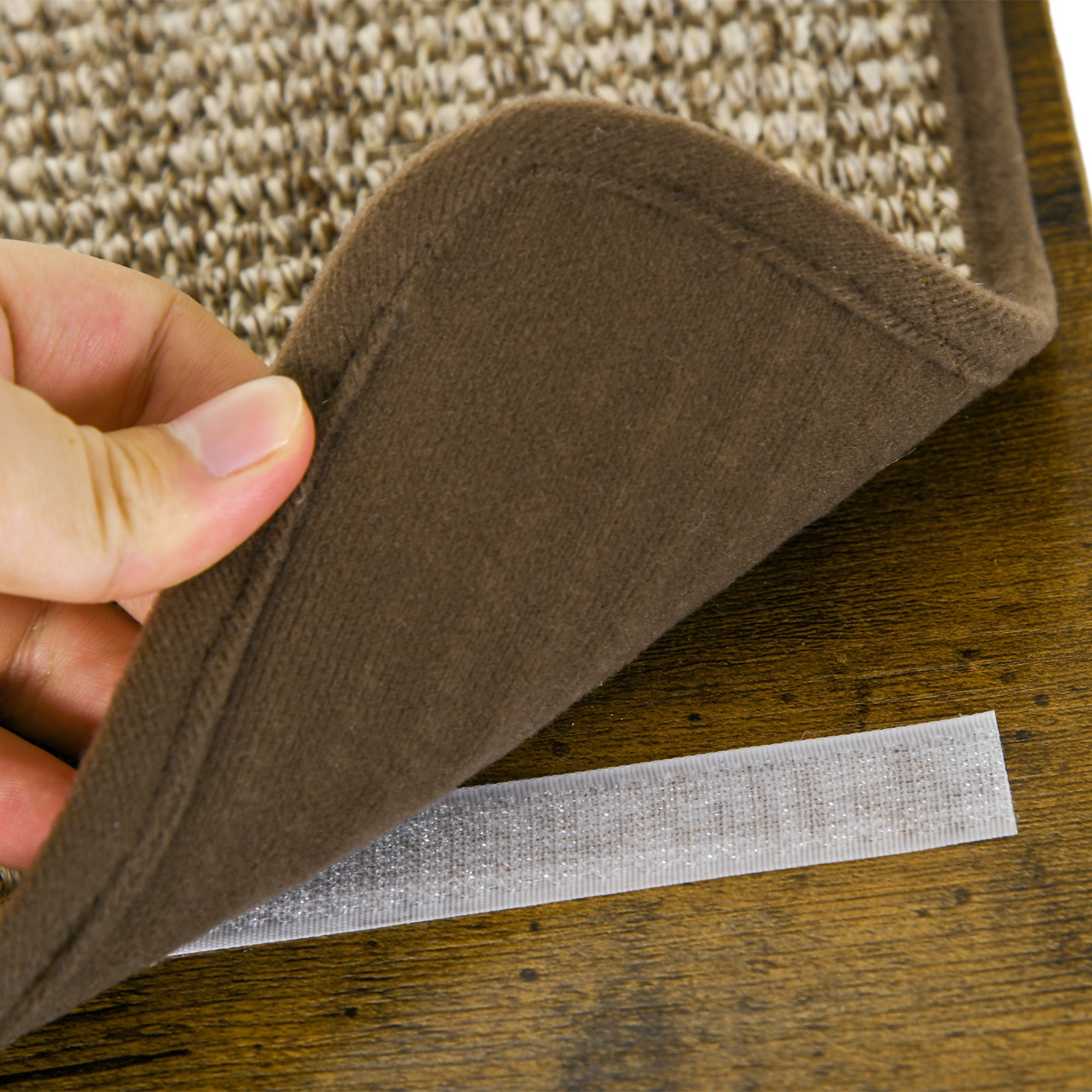 8-delat väggmonterat klätterset för katt – Brun/Cremévit