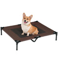 PawHut Upphöjd Hundbädd för Utomhusbruk – Kaffebrun – 92 x 76 cm
