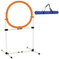 Agility Hoppring för Hundar – 2-i-1 Design med Transportväska – Orange/Vit