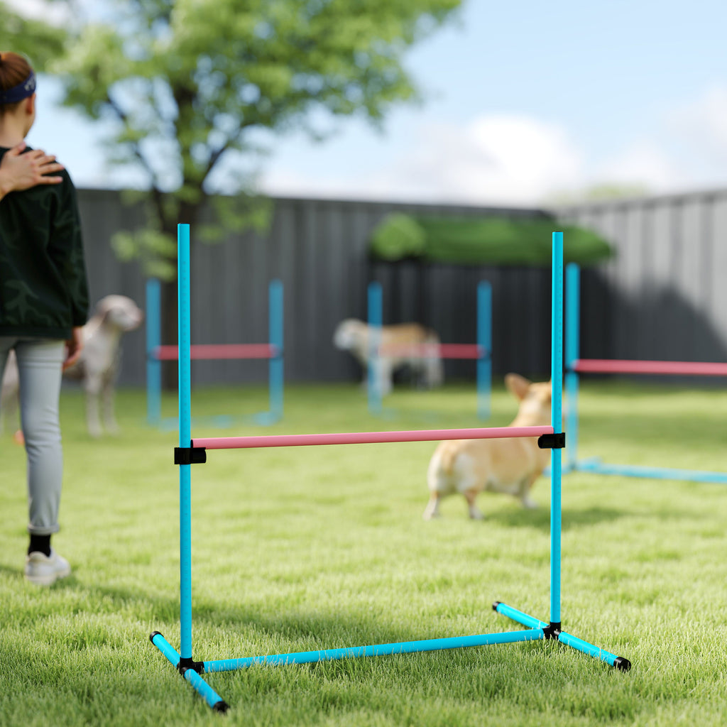 Agility-set för Hundar – 4 Justerbara Hinder med Förvaringsväska