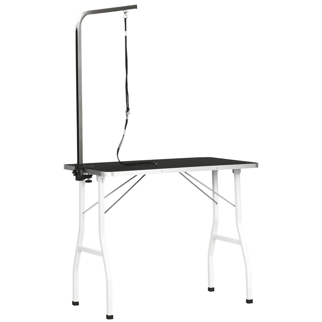 Professionellt Trimningsbord för Hundar – Hopfällbart med Justerbar Galge – Svart – 92 cm