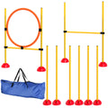 Agility-set för Hundar – 3 Delar med Påfyllningsbara Baser (Gul/Orange)