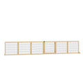 PawHut Justerbart Hundstaket i Massiv Furu – 6 Paneler – Natur – 432 cm