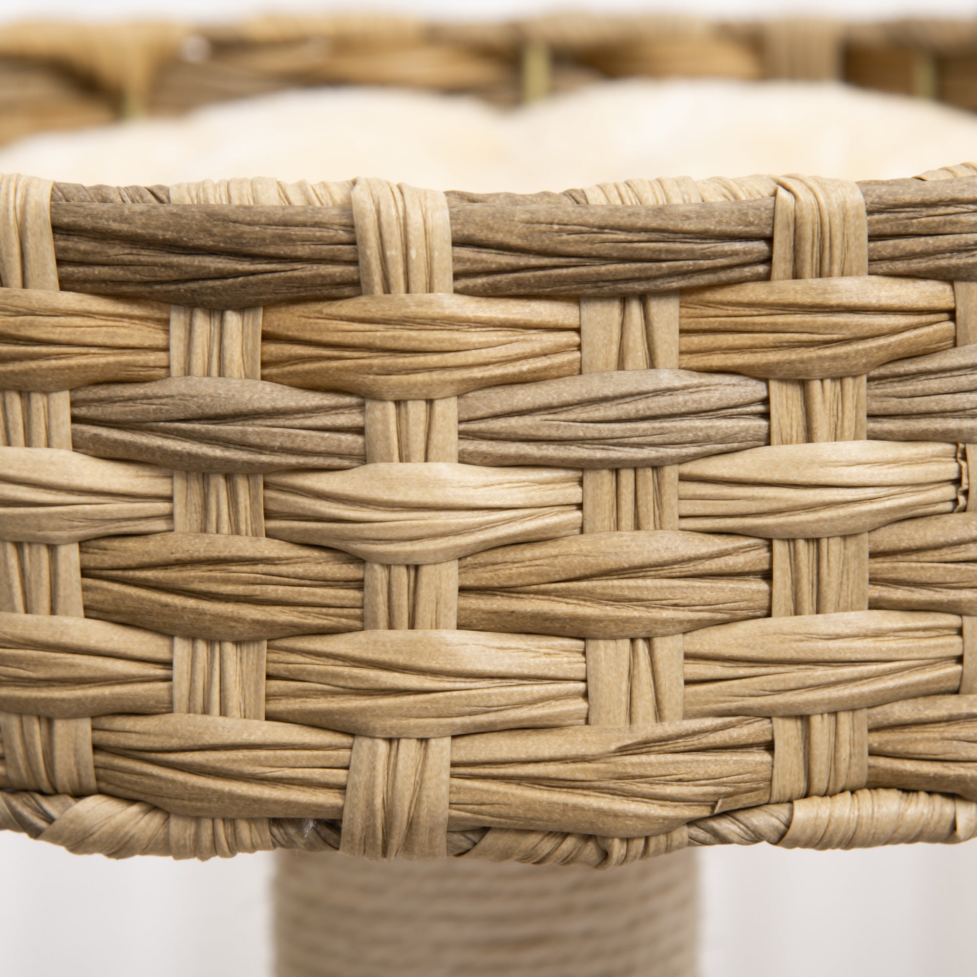 Klösträd i rotting med sovgrotta och utsiktsplats – Natur/Beige, 95 cm