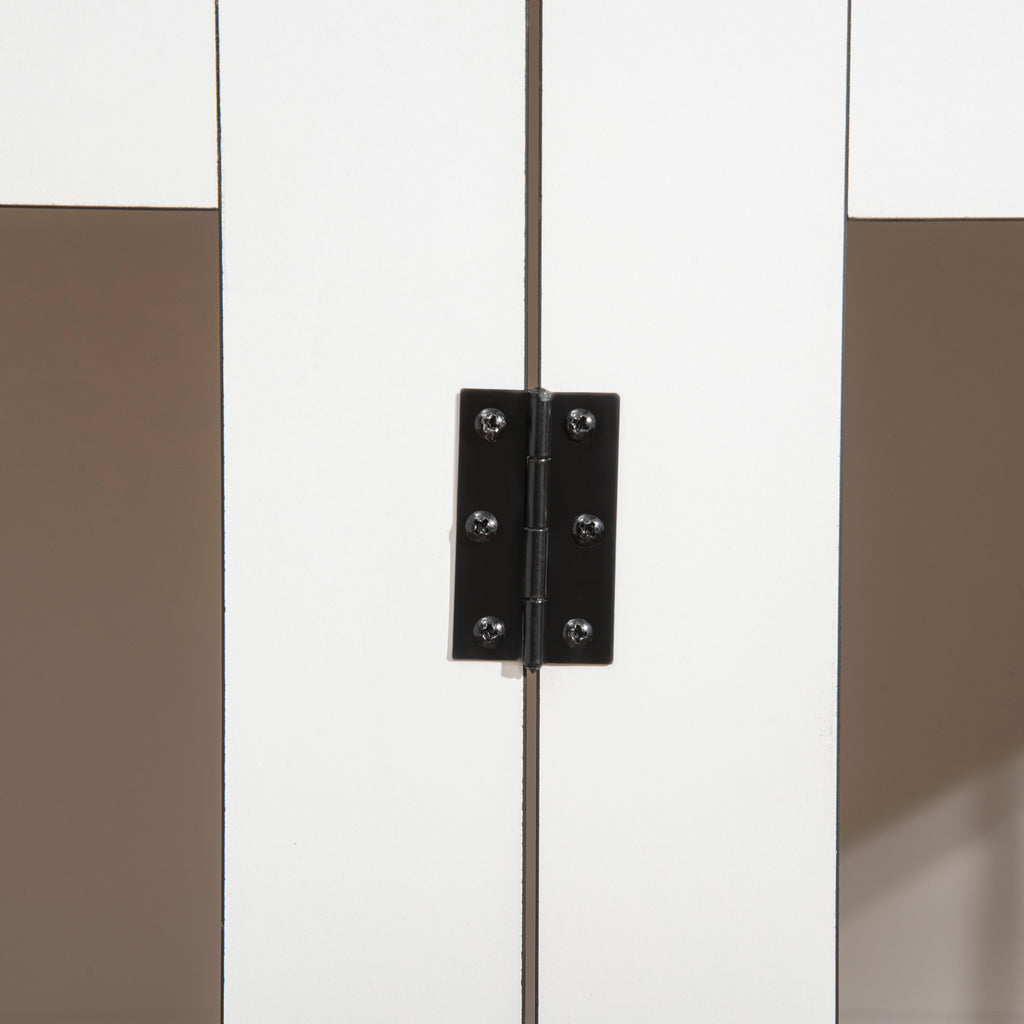 PawHut Dekorativ Hundbur Möbel – Mörk Valnöt/Vit – 106 x 60 x 76 cm