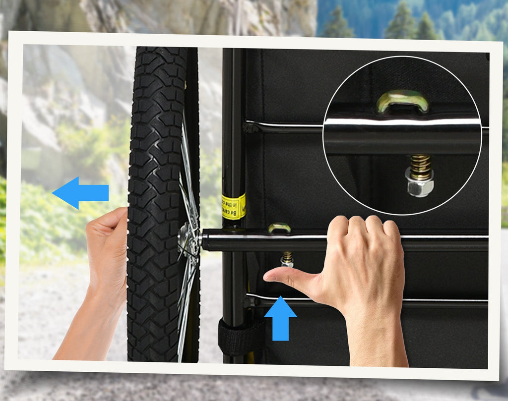 Gul Cykelkärra för Hund upp till 20 kg – Hög Synlighet och Säkerhet