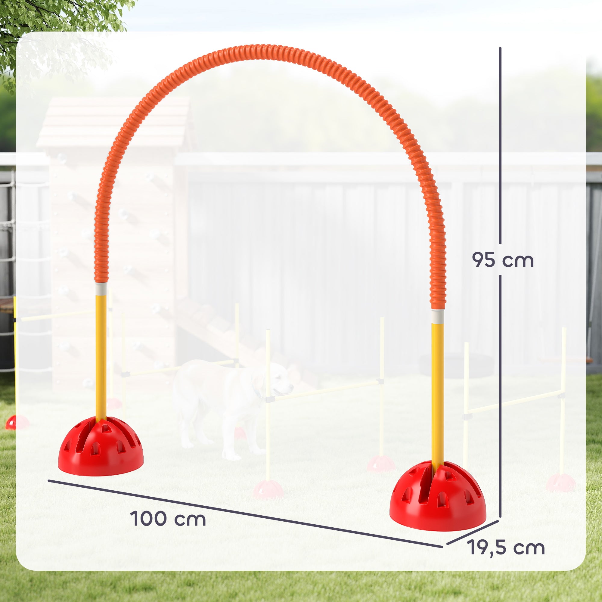 Agility-set för Hundar – 4 Justerbara Hinder med Stabila Baser & Väska
