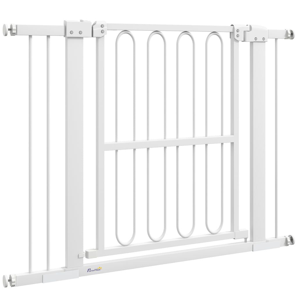 Hundgrind för Dörr & Trappa – Justerbar 76-104 cm (Vit, Utan Borrning)
