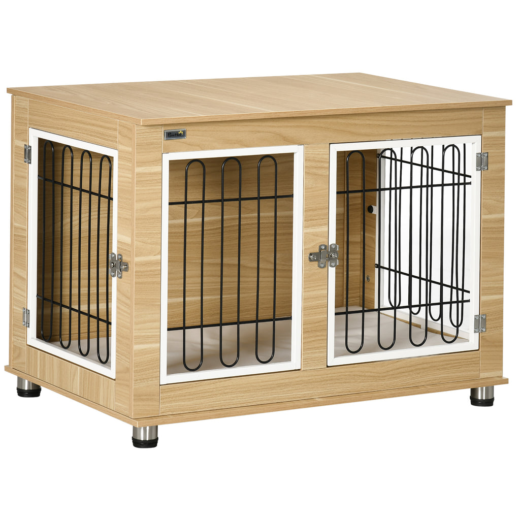 PawHut Dekorativ Hundbur Möbler med mjuk dyna – 90 x 58 x 65 cm