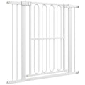 Hundgrind för Dörr & Trappa – Justerbar 76–104 cm (Vit, Höjd 94 cm)