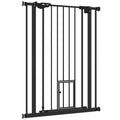 PawHut Extra Hög Säkerhetsgrind med Kattlucka – Svart – 74–80 cm
