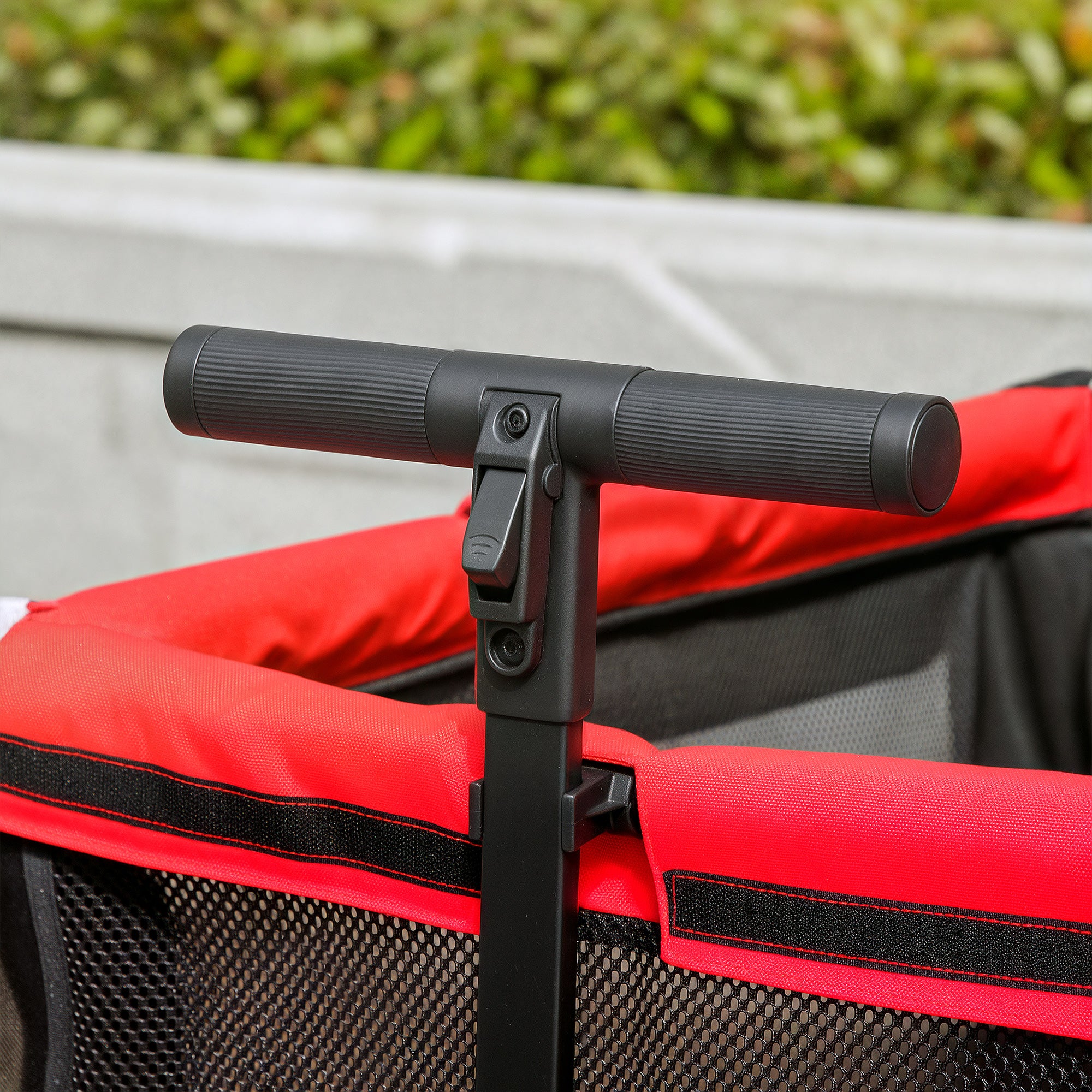 Hundvagn för Stora Hundar & Katter – Ihopfällbar (Röd, Max 30 kg)