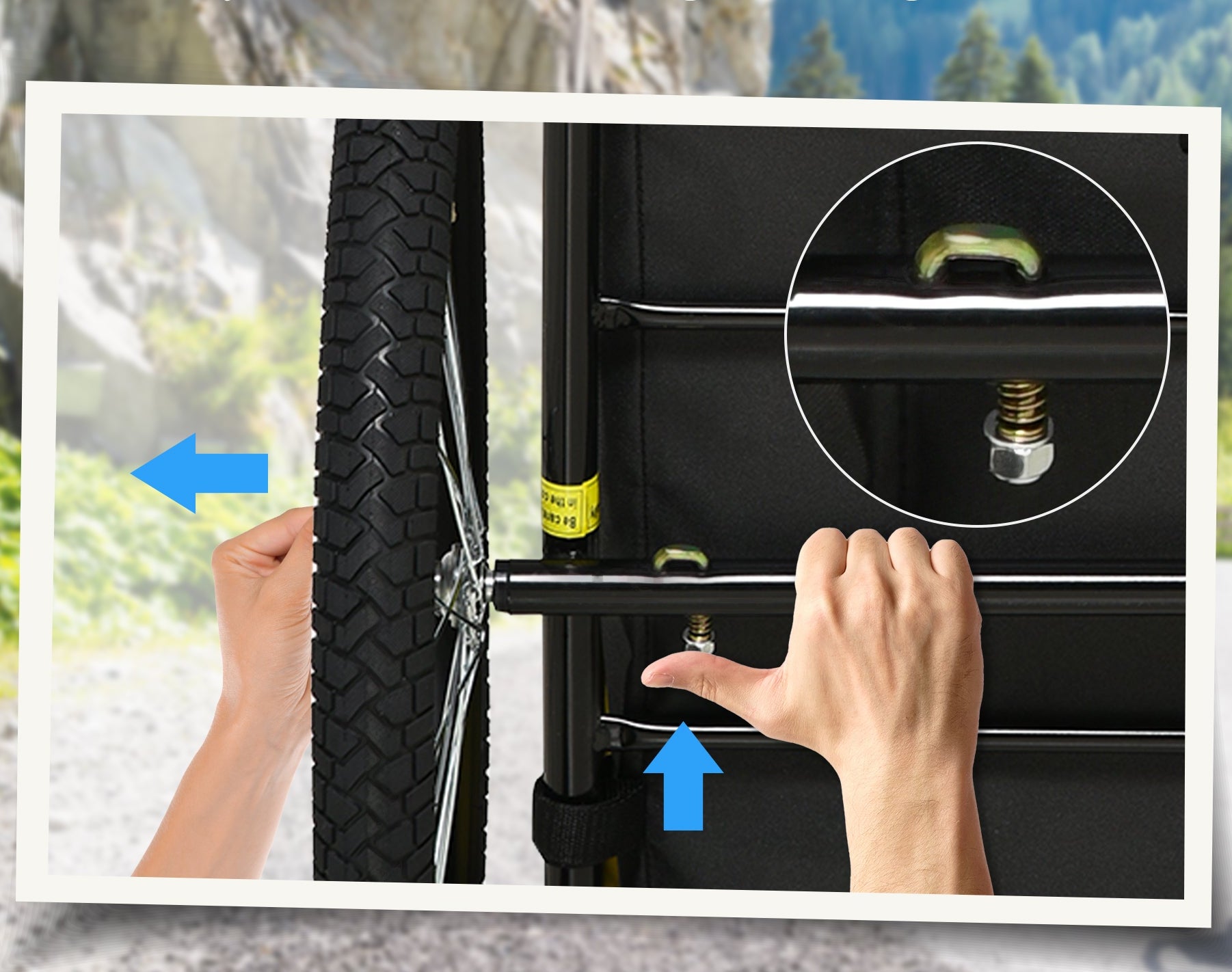 Hopfällbar Cykelvagn för Hund – Vattenresistent (Röd, Max 20 kg)